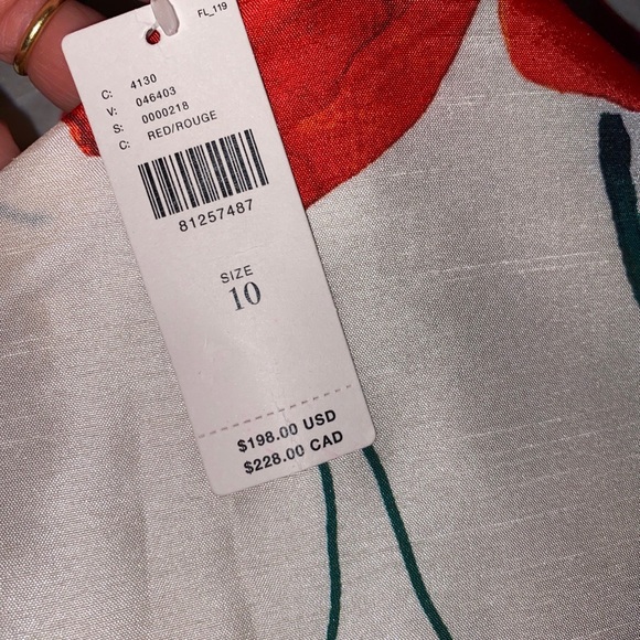 NWT Anthropologie Hutch One-Shoulder Floral Peplum Dress size 10 - Picture 11 of 11